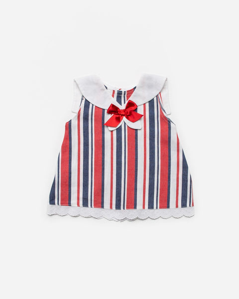 Baby girls stripes red summer dress
