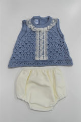 Baby Girls sleeveless top with lace details 2p set
