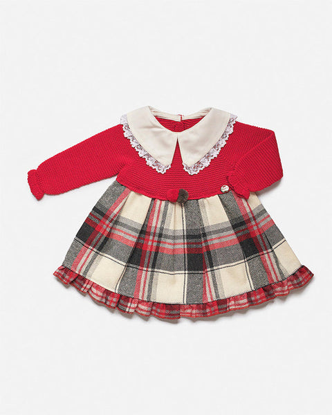 GIRL PLAID AND PETER PAN COLLAR DRESS