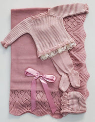 Newborn lace and stripes combined set 3p