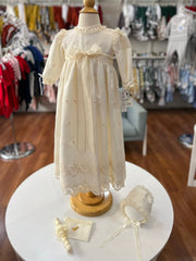 TRADITIONAL BAPTISM GOWN LONG SLEEVE TUL MODEL 2P