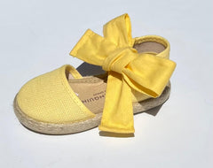 LINEN SANDAL WITH BOW