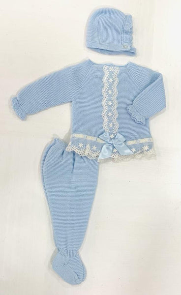 Newborn bow and lace  3p set