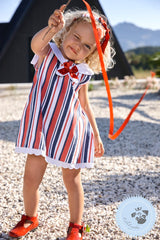 Baby girls stripes red summer dress